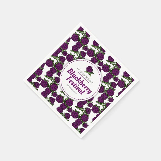 BlackBerry Festival oder Beerenveranstaltung Serviette (Ecke)
