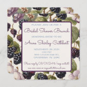 BlackBerry & Florals Platz Einladung (Vorne/Hinten)