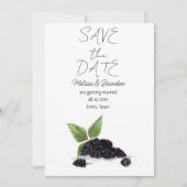 BlackBerry Frucht Berry Rustic Wedding Einladung (Vorderseite)