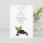 BlackBerry Frucht Berry Rustic Wedding Einladung (Stehend Vorderseite)