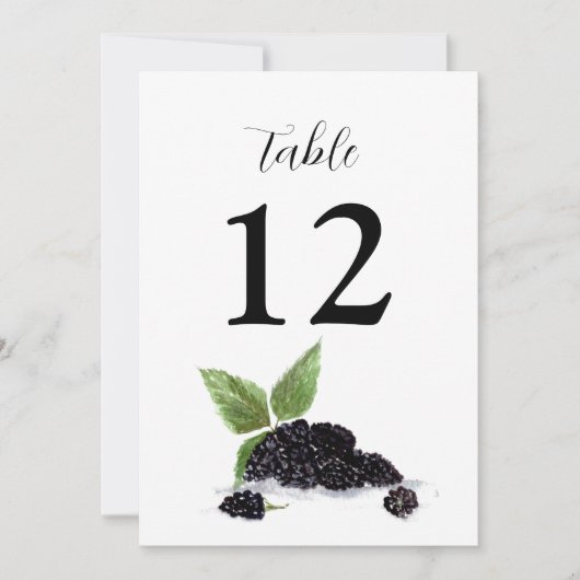 BlackBerry Frucht Sommer Rustikale Hochzeit Einladung (Vorderseite)