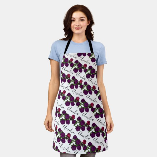 BlackBerry Früchte zeichnend Namensstruktur Schürze (Getragen)