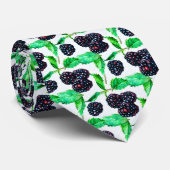 BlackBerry Fruchtmuster für Wasserfarben Krawatte (Gerollt)