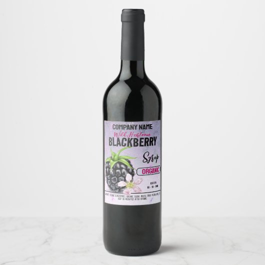 BlackBerry Fruit Weinetikett (Vorderseite)
