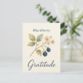 Blackberry — Gratitude Postcard Postkarte (Stehend Vorderseite)