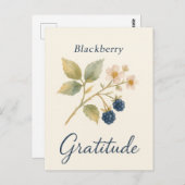 Blackberry — Gratitude Postcard Postkarte (Vorne/Hinten)