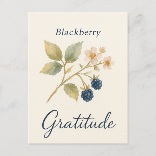 Blackberry — Gratitude Postcard Postkarte (Vorderseite)