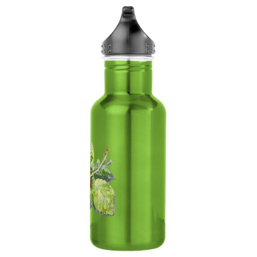 BlackBerry grün und rot Edelstahlflasche (Rechts)