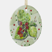 BlackBerry, grün und rot Keramik Ornament (Rechts)