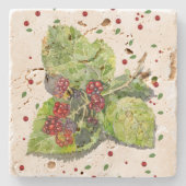 BlackBerry grün und rot Steinuntersetzer (Vorderseite)