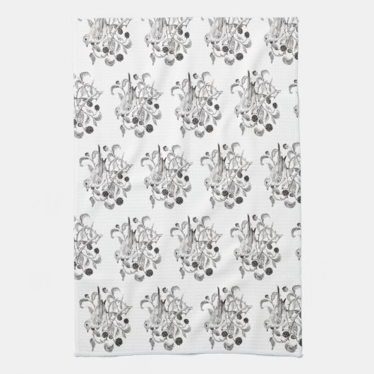 BlackBerry Harvest - Geschirrtuch (Vertikal)