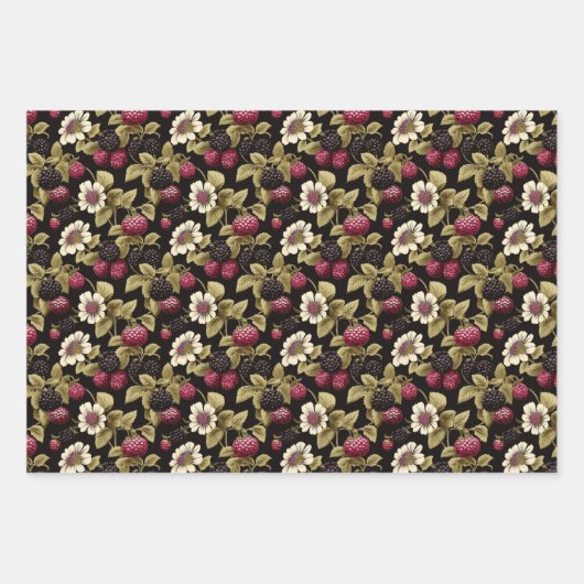 BlackBerry in Bloom Geschenkpapier Set (Vorderseite 3)