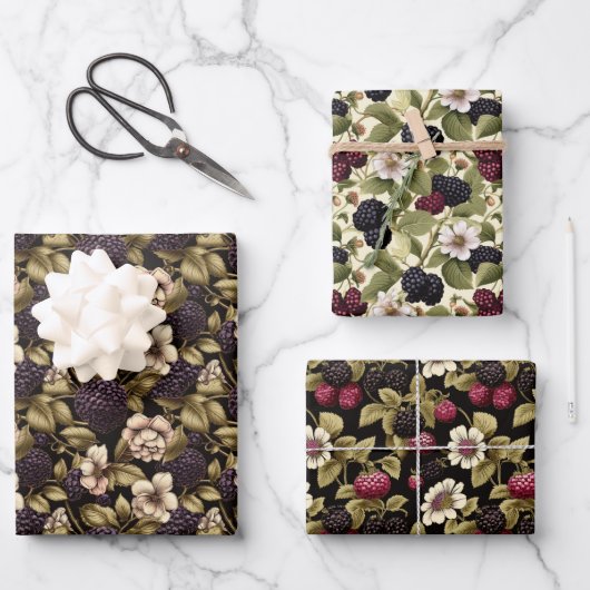 BlackBerry in Bloom Geschenkpapier Set (Vorderseite)