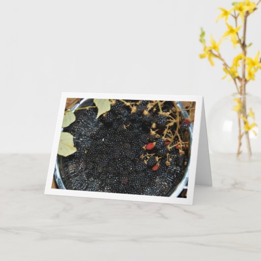 BlackBerry in Colander Karte (Gelbe Blume)