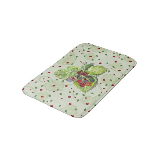 BlackBerry in Rot und Schwarz Badematte (Schrägansicht)