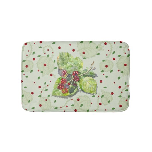 BlackBerry in Rot und Schwarz Badematte (Vorderseite)