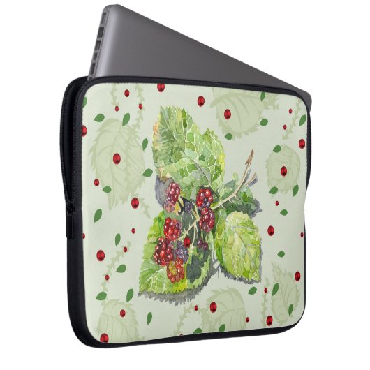 BlackBerry in Rot und Schwarz Laptopschutzhülle (Vorne Rechts)