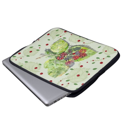 BlackBerry in Rot und Schwarz Laptopschutzhülle (Vorne Knopf)