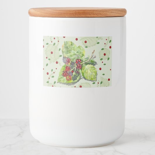 BlackBerry in Rot und Schwarz Lebensmitteletikett (Vorderseite)