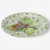 BlackBerry in Rot und Schwarz Pappteller (Schrägansicht)