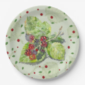 BlackBerry in Rot und Schwarz Pappteller (Vorderseite)