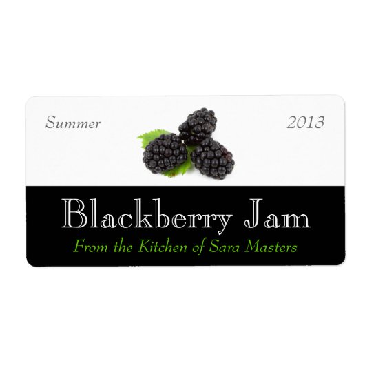 BlackBerry Jam Canning Labels (Vorne)