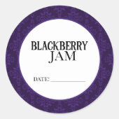 Blackberry Jam Canning Lid Labels Runder Aufkleber (Vorderseite)