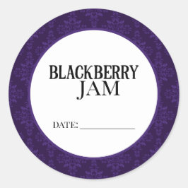 Blackberry Jam Canning Lid Labels Runder Aufkleber