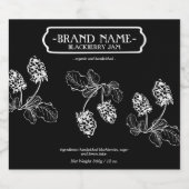 BlackBerry Jam Jar Label Packaging Design Schaumweinetikett (Einzelnes Label)