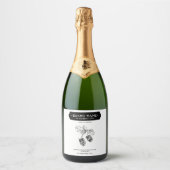 BlackBerry Jam Jar Label Packaging Design Schaumweinetikett (Vorderseite)