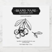 BlackBerry Jam Jar Label Packaging Design Schaumweinetikett (Einzelnes Label)