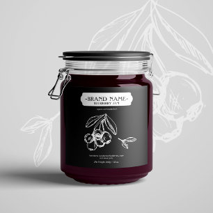BlackBerry Jam Jar Label Packaging Design Schaumweinetikett
