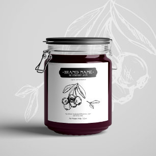 BlackBerry Jam Jar Label Packaging Design Schaumweinetikett