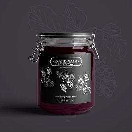 BlackBerry Jam Jar Label Packaging Design Schaumweinetikett