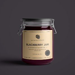 BlackBerry Jam Jar Label Packaging Design Schaumweinetikett