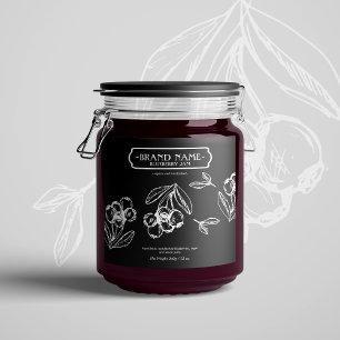 BlackBerry Jam Jar Label Packaging Design Schaumweinetikett