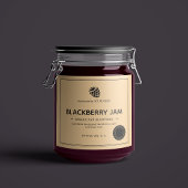 BlackBerry Jam Jar Label Packaging Design Schaumweinetikett