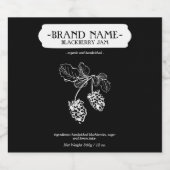 BlackBerry Jam Jar Label Packaging Design Schaumweinetikett (Einzelnes Label)