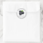 BlackBerry Jam Modern Label Runder Aufkleber (Tasche)