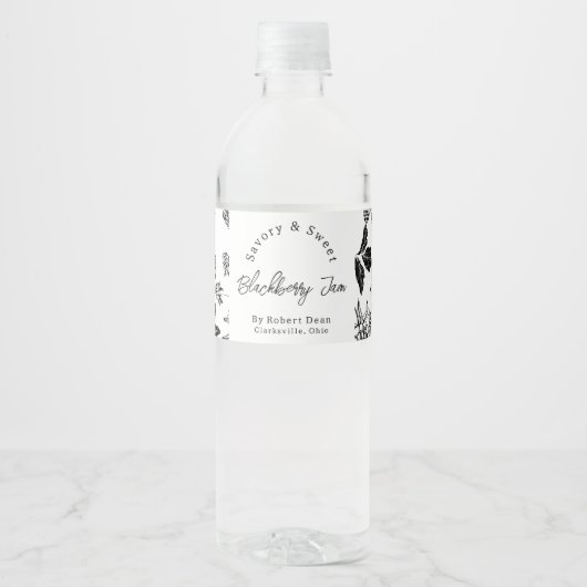 BlackBerry-Jam-Wrap-around-Label von Sketch Wasserflaschenetikett (Vorderseite)