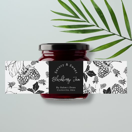 BlackBerry-Jam-Wrap-around-Label von Sketch Wasserflaschenetikett