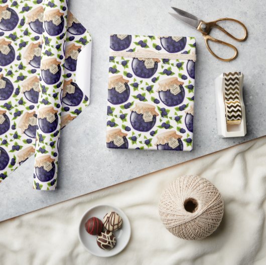 BlackBerry Jam Wrapping Paper Geschenkpapier (Kunsthandwerk)