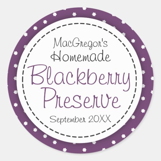 BlackBerry-Konservierungs- oder Konfitürenkennzeic Runder Aufkleber (Vorderseite)