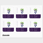 BlackBerry-Label für kleine Unternehmen Quadratischer Aufkleber (Blatt)