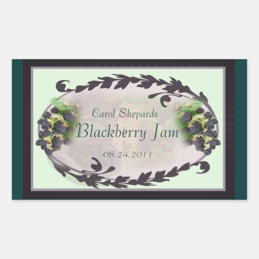 BlackBerry-Land 1a - individuelles Etikett Rechteckiger Aufkleber (Vorderseite)