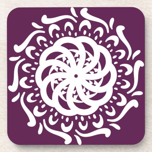 BlackBerry Mandala Getränkeuntersetzer (Vorderseite)