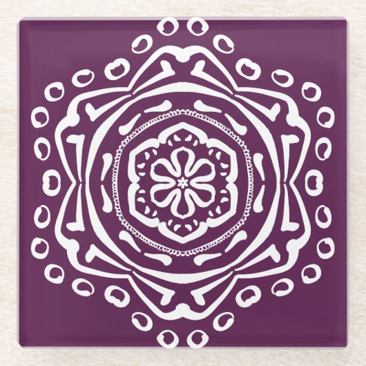 BlackBerry Mandala Glasuntersetzer (Vorderseite)