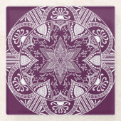 BlackBerry Mandala Glasuntersetzer (Vorderseite)