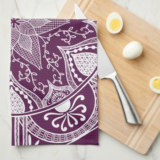 BlackBerry Mandala Küchentuch (Viertel Falte)