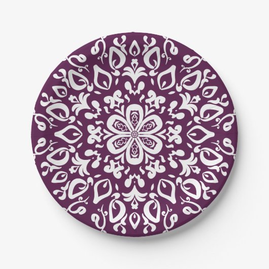BlackBerry Mandala Pappteller (Vorderseite)